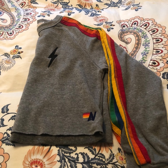 Authentic Aviator Nation Cropped sweatshirt with  bolt - Picture 4 of 4